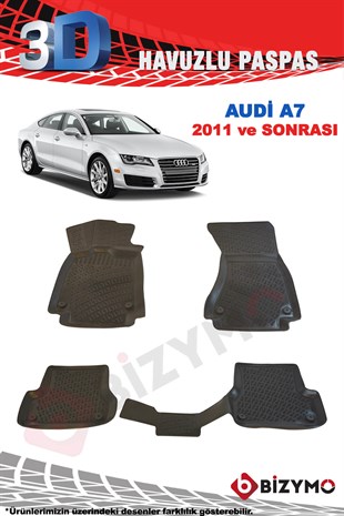 Audi A7 2011 ve Sonrası 3D Havuzlu Paspas Takımı Bizymo