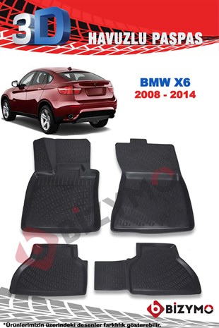 BMW X6 2008-2014 3D Havuzlu Paspas Takımı