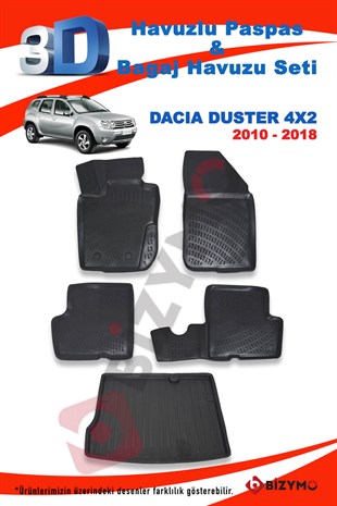 Dacia Duster 4X2 2010-2018 Paspas Ve Bagaj Havuzu Seti