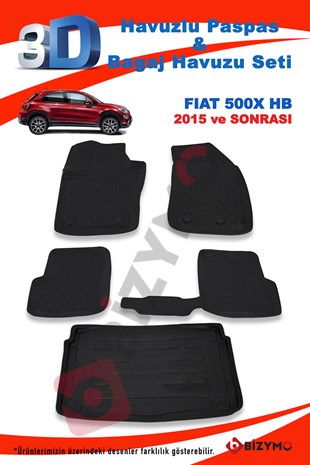 Fiat 500X Hb 2015 Ve Sonrası Paspas Ve Bagaj Havuzu Seti