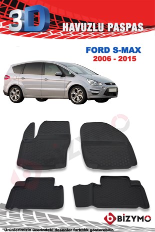 Ford S-Max 2006-2015 Ve Sonrası 3D Paspas Takımı Bizymo