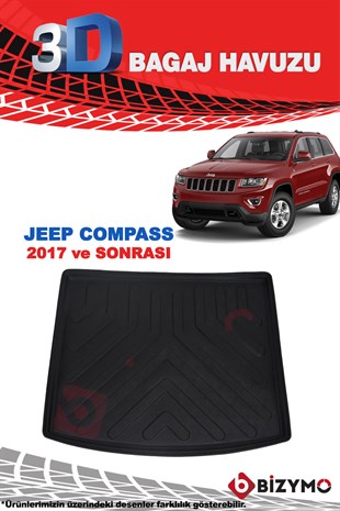 Jeep Compass 2017 Ve Sonrası 3D Bagaj Havuzu Bizymo