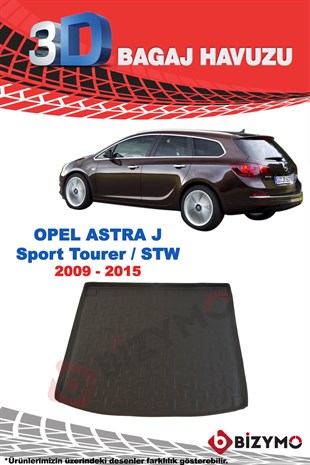 Opel Astra J Sport Tourer-STW 2009-2015 3D Bagaj Havuzu Bizymo